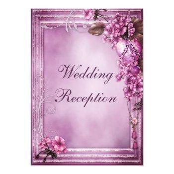 Small Romantic Heart & Flowers Frame Wedding Reception Front View