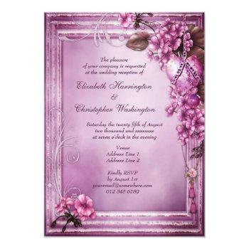 Small Romantic Heart & Flowers Frame Wedding Reception Back View
