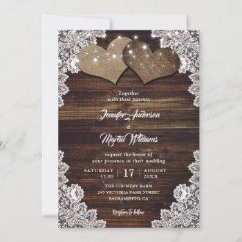 Small Romantic Rustic Wood Burlap And Lace Wedding Front View
