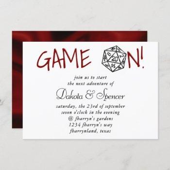 rpg black game on | fantasy tabletop gamer dice invitation