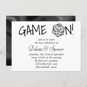 rpg game on black | tabletop fantasy gamer dice invitation