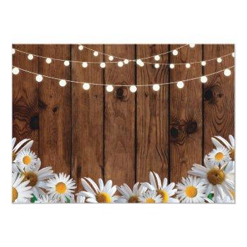 Small Rsvp Wood Wedding Rustic Daisy Floral Back View