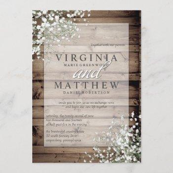 Small Rustic Baby's Breath Wedding Front View