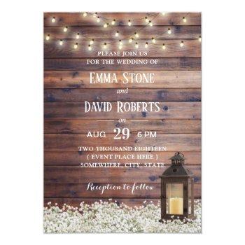 Small Rustic Barn Lantern String Lights Country Wedding Front View