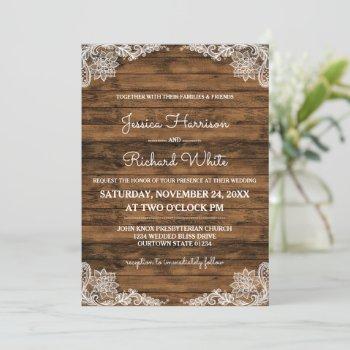 Small Rustic Barn Wood And Lace Wedding Front View