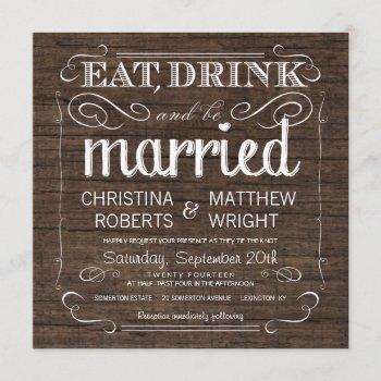 rustic barn wood wedding invitations