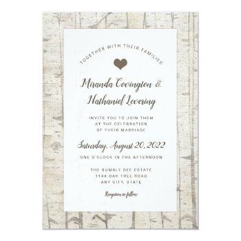 Small Rustic Birch Wedding Front View