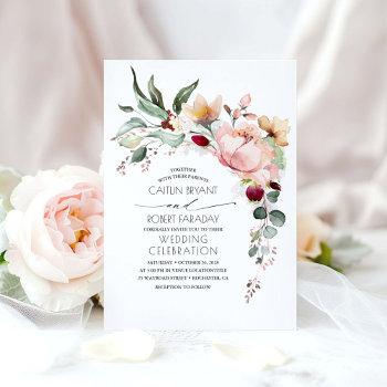 Small Rustic Bloom And Faux Rose Gold Foil Wedding Front View