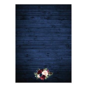 Small Rustic Blue Wedding Floral Wood Lights Lace Photo Back View
