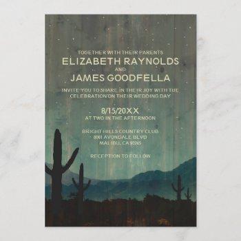 Small Rustic Cactus Wedding Front View