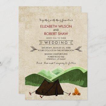 Small Rustic Camping Wedding Front View