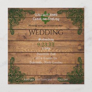 Small Rustic Celtic Claddagh Wedding Front View