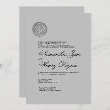 Small Rustic Celtic Knot Minimalist Wedding Front View