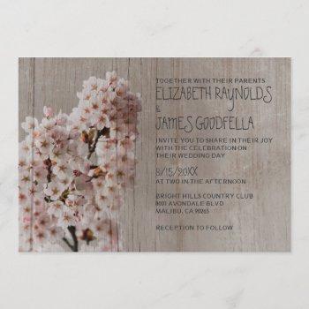 Small Rustic Cherry Blossom Wedding Front View