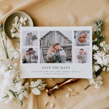 Small Rustic Chic | Photo Grid Wedding Save The Date Magnetic Front View