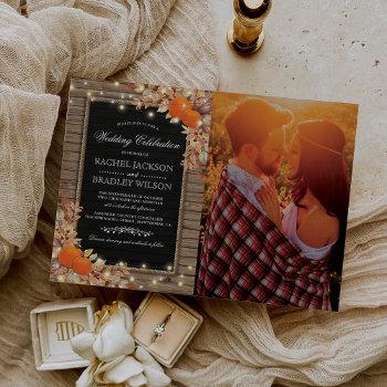 Small Rustic Country Autumn Fall Photo Wedding Front View