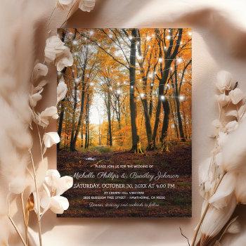 Small Rustic Country Autumn Fall Woodland Wedding Front View
