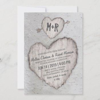 Small Rustic Country Bark Birch Tree Wedding Front View