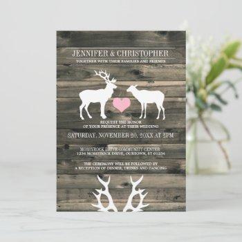 Small Rustic Country Buck And Doe Wedding Front View