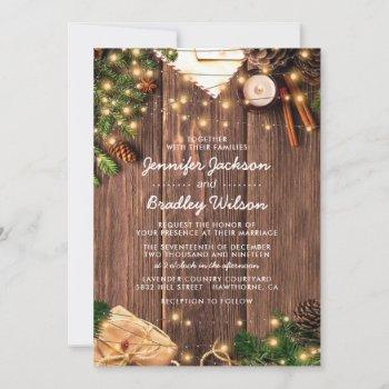 Small Rustic Country Christmas Themed Wedding Front View