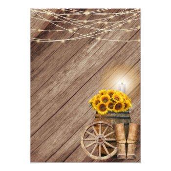 Small Rustic Country With Wood Barrel And Sunflowers Back View