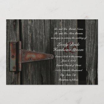 Small Rustic Country Wood Barn Door Wedding Front View