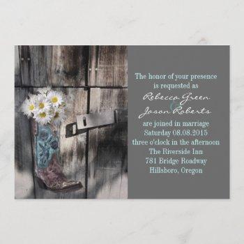 Small Rustic Daisy Western Country Cowboy Wedding Front View