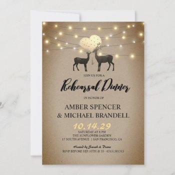 Small Rustic Deer Love Woodland Rehearsal Dinner Front View