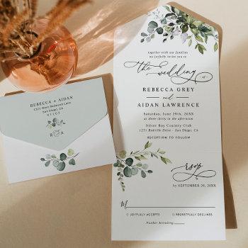 Small Rustic Elegant Eucalyptus Leaves Greenery Wedding All In One Front View