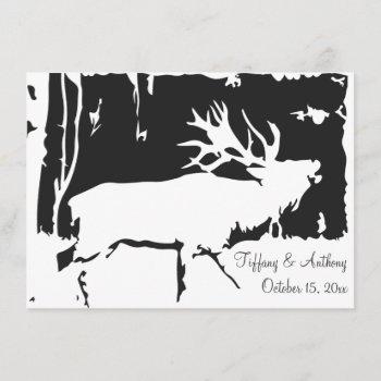 Small Rustic Elk Hunting Theme Wedding Front View