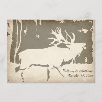 Small Rustic Elk Hunting Wildlife Wedding Front View