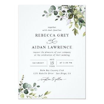 Small Rustic Eucalyptus Leaves Greenery Wedding Front View