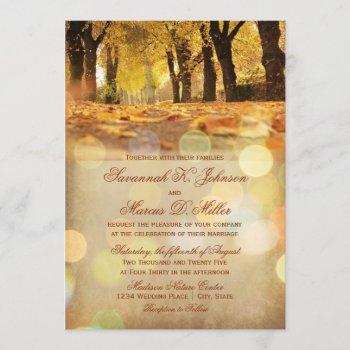 Small Rustic Fall Leaves Autumn Wedding Front View