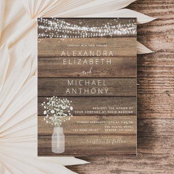 Small Rustic Farmhouse Baby's Breath Wedding Front View