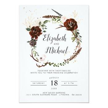 Small Rustic Floral | Boho Botanical Wedding Front View