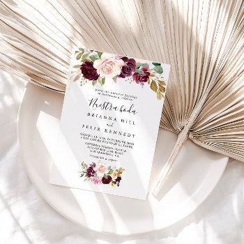 Small Rustic Floral Botanical Nuestra Boda Wedding Front View