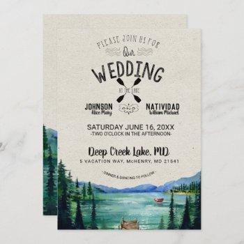 Small Rustic Lakeside Wedding Front View