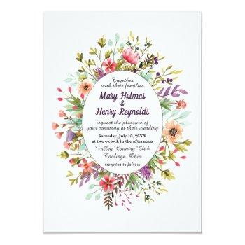Small Rustic Mountain Meadow Wildflowers Wedding Front View
