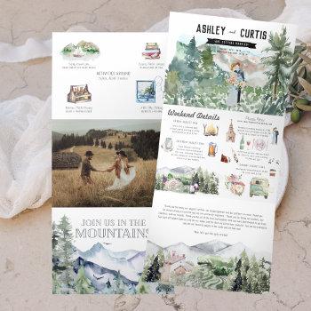 Small Rustic Mountain Vineyard | Wedding Tri-fold Front View