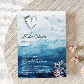 rustic ocean bridal shower invitation