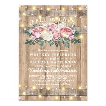 Small Rustic Pink Cream Eucalyptus Floral Wedding Front View