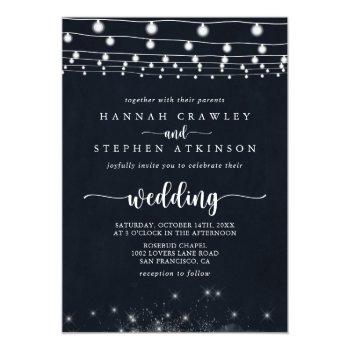 Small Rustic String Lights Stars Front & Back Wedding Front View