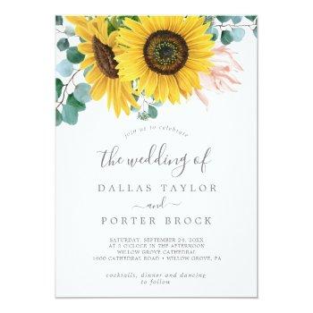 Small Rustic Sunflower Eucalyptus The Wedding Of Front View