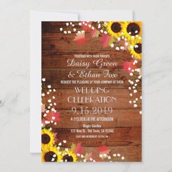 Small Rustic Sunflower Fall Wedding Front View