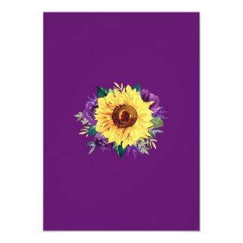 Small Rustic Sunflower Purple Floral Wedding Back View