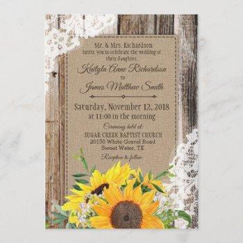 Small Rustic Sunflowers Wedding Front View