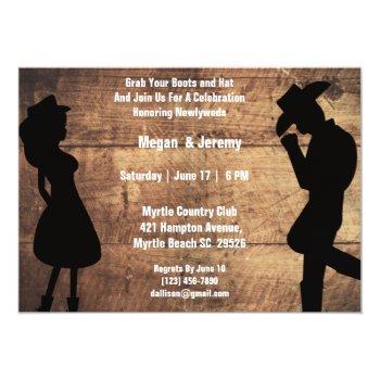Small Rustic Vintage Western Couple Theme Reception Front View