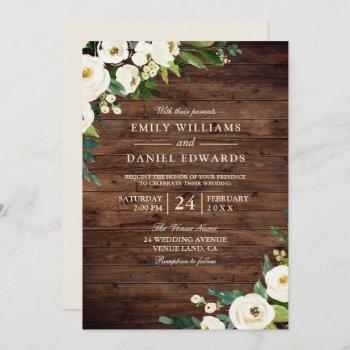 Small Rustic White Champagne Flowers Wedding Front View