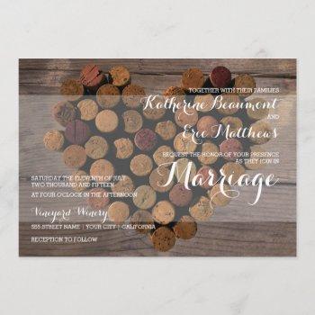 Small Rustic Wine Cork Wedding Front View