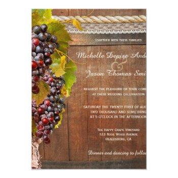 Small Rustic Wine Themed Vineyard Wedding Front View